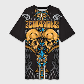 Платье-футболка 3D с принтом Scorpions в Тюмени,  |  | klaus meine | live in munich | return to forever | rock music | scorpions | you like | клаус майне | маттиас ябс | рудольф шенкер | скорпионз