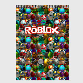 Скетчбук с принтом ROBLOX ЯЙЦА в Тюмени, 100% бумага
 | 48 листов, плотность листов — 100 г/м2, плотность картонной обложки — 250 г/м2. Листы скреплены сверху удобной пружинной спиралью | roblox | roblox games. | игра роблокс | роблокс | робукс