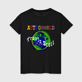 Женская футболка хлопок с принтом ASTROWORLD | ТРЕВИС СКОТ (Z) в Тюмени, 100% хлопок | прямой крой, круглый вырез горловины, длина до линии бедер, слегка спущенное плечо | Тематика изображения на принте: 21 savage | astroworld | hip hop | juice wrld | quavo | rap | the weeknd | travis scott | астроворд | астроворлд | джеймс блейк | дрейк | кид кади | реп | рэп | стиви уандер | тревис скот | фрэнк оушен