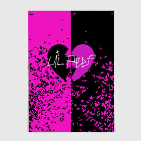 Постер с принтом Lil Peep в Тюмени, 100% бумага
 | бумага, плотность 150 мг. Матовая, но за счет высокого коэффициента гладкости имеет небольшой блеск и дает на свету блики, но в отличии от глянцевой бумаги не покрыта лаком | lil peep | lil prince | pink | зарубежная музыка | лил пип | маленький принц