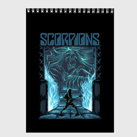 Скетчбук с принтом Scorpions в Тюмени, 100% бумага
 | 48 листов, плотность листов — 100 г/м2, плотность картонной обложки — 250 г/м2. Листы скреплены сверху удобной пружинной спиралью | Тематика изображения на принте: klaus meine | live in munich | return to forever | rock music | scorpions | you like | клаус майне | маттиас ябс | рудольф шенкер | скорпионз