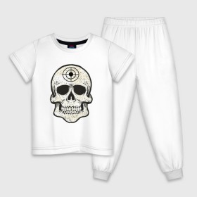 Детская пижама хлопок с принтом Череп в Тюмени, 100% хлопок |  брюки и футболка прямого кроя, без карманов, на брюках мягкая резинка на поясе и по низу штанин
 | 