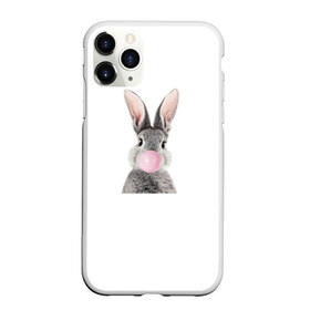 Чехол для iPhone 11 Pro Max матовый с принтом Заяц в Тюмени, Силикон |  | Тематика изображения на принте: бабл гам.милый заяц | животное | зайка | зая | заяц | кролик | с жевачкой