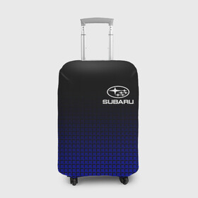 Чехол для чемодана 3D с принтом SUBARU в Тюмени, 86% полиэфир, 14% спандекс | двустороннее нанесение принта, прорези для ручек и колес | auto | sport | sti | subaru | sumo | wrx | авто | автомобиль | автомобильные | бренд | марка | машины | спорт | субару