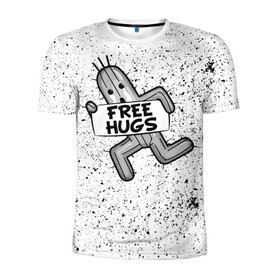 Мужская футболка 3D спортивная с принтом FREE HUGS в Тюмени, 100% полиэстер с улучшенными характеристиками | приталенный силуэт, круглая горловина, широкие плечи, сужается к линии бедра | 7 remake | aerith | fantasy | ff7 | final | ps4 | red | shinra | square enix | vii remake | vii ремейк | айрис | последняя | ред | фантазия | фф7 | шинра