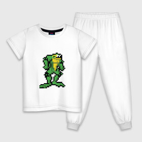 Детская пижама хлопок с принтом Battletoads в Тюмени, 100% хлопок |  брюки и футболка прямого кроя, без карманов, на брюках мягкая резинка на поясе и по низу штанин
 | Тематика изображения на принте: battletoads | батлтоадс