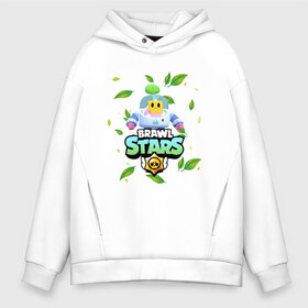 Мужское худи Oversize хлопок с принтом Sprout Brawl Stars в Тюмени, френч-терри — 70% хлопок, 30% полиэстер. Мягкий теплый начес внутри —100% хлопок | боковые карманы, эластичные манжеты и нижняя кромка, капюшон на магнитной кнопке | Тематика изображения на принте: brawl | brawl stars | sprout | бравл | бравл старс | росток | спраут | спраут brawl stars | спроут