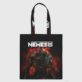 Шоппер 3D с принтом Nemesis в Тюмени, 100% полиэстер | Плотность: 200 г/м2; Размер: 34×35 см; Высота лямок: 30 см | jill valentine | nemesis | racoon city | resident evil | resident evil 3 | обитель зла | ракун сити