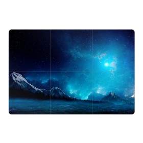 Магнитный плакат 3Х2 с принтом Ночное поле в Тюмени, Полимерный материал с магнитным слоем | 6 деталей размером 9*9 см | горы | звёздное небо | небо | ночь | облака | поле