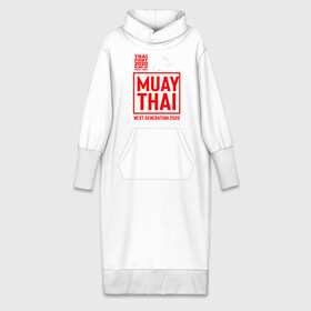 Платье удлиненное хлопок с принтом MUAY THAI в Тюмени,  |  | boxing | fight | kickboxing | mma | muay thai | боец | бокс | мма | муай тай | тайский бокс