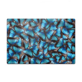 Пазл магнитный 126 элементов с принтом Небесный рой в Тюмени, полимерный материал с магнитным слоем | 126 деталей, размер изделия —  180*270 мм | бабочка | бабочки | белый | синий | черный | яркий цвет