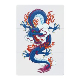 Магнитный плакат 2Х3 с принтом Китайский дракон в Тюмени, Полимерный материал с магнитным слоем | 6 деталей размером 9*9 см | арт | дракон | животные | китай | мистика