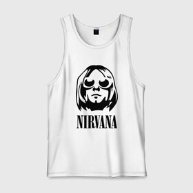 Мужская майка хлопок с принтом NIRVANA в Тюмени, 100% хлопок |  | nirvana | nirvana smells | nirvana smells like | teen spirit | курт кобейн | нирвана | нирвана песни.