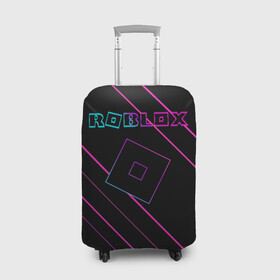 Чехол для чемодана 3D с принтом Roblox в Тюмени, 86% полиэфир, 14% спандекс | двустороннее нанесение принта, прорези для ручек и колес | game | gamer | logo | minecraft | roblox | simulator | игра | конструктор | лого | симулятор | строительство | фигура