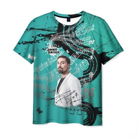 Мужская футболка 3D с принтом Дима Билан в Тюмени, 100% полиэфир | прямой крой, круглый вырез горловины, длина до линии бедер | актер | билан | дима | певец
