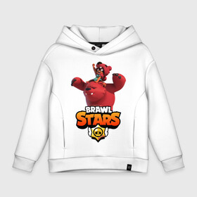 Детское худи Oversize хлопок с принтом Nita Brawl Stars в Тюмени, френч-терри — 70% хлопок, 30% полиэстер. Мягкий теплый начес внутри —100% хлопок | боковые карманы, эластичные манжеты и нижняя кромка, капюшон на магнитной кнопке | bear | brawl | brawl stars | nita | nita bear | nita brawl | бравл | бравл старс | нита | нита бравл | нита медведь