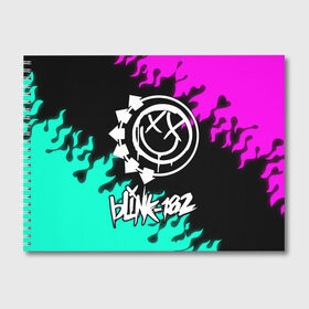 Альбом для рисования с принтом Blink-182 (5) в Тюмени, 100% бумага
 | матовая бумага, плотность 200 мг. | Тематика изображения на принте: blink | music | rock | блинк | музыка | рок
