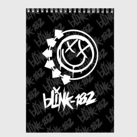 Скетчбук с принтом Blink-182 (4) в Тюмени, 100% бумага
 | 48 листов, плотность листов — 100 г/м2, плотность картонной обложки — 250 г/м2. Листы скреплены сверху удобной пружинной спиралью | blink | music | rock | блинк | музыка | рок
