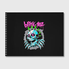 Альбом для рисования с принтом Blink-182 (8) в Тюмени, 100% бумага
 | матовая бумага, плотность 200 мг. | Тематика изображения на принте: blink | music | rock | блинк | музыка | рок