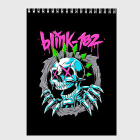 Скетчбук с принтом Blink-182 (8) в Тюмени, 100% бумага
 | 48 листов, плотность листов — 100 г/м2, плотность картонной обложки — 250 г/м2. Листы скреплены сверху удобной пружинной спиралью | blink | music | rock | блинк | музыка | рок