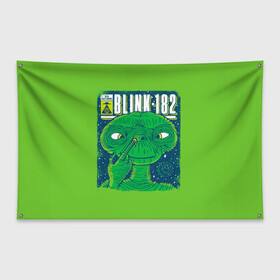 Флаг-баннер с принтом Blink-182 (9) в Тюмени, 100% полиэстер | размер 67 х 109 см, плотность ткани — 95 г/м2; по краям флага есть четыре люверса для крепления | blink | music | rock | блинк | музыка | рок