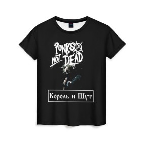 Женская футболка 3D с принтом КИШ в Тюмени, 100% полиэфир ( синтетическое хлопкоподобное полотно) | прямой крой, круглый вырез горловины, длина до линии бедер | punks not dead | анархия | горшок | киш | король и шут | музыка | панк | панки не умирают | рок | рокер | русский рок