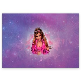 Поздравительная открытка с принтом Ariana Grande в Тюмени, 100% бумага | плотность бумаги 280 г/м2, матовая, на обратной стороне линовка и место для марки
 | ariana grande | music | singer | альбом | ариана гранде | арт | девушки | звезда | знаменитость | любимые | музыка | певцы | персонаж | портрет | сша