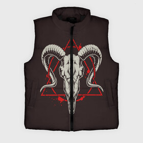 Мужской жилет утепленный 3D с принтом Культ в Тюмени,  |  | demon | devil | fashion | goat | hell | horror | monster | satan | skull | style | ад | демон | дьявол | козёл | мода | монстр | сатана | стиль | ужас | череп