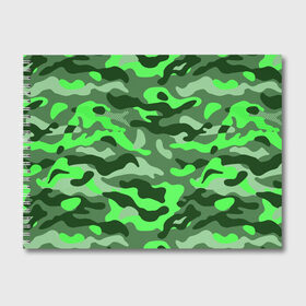 Альбом для рисования с принтом CAMOUFLAGE GREEN в Тюмени, 100% бумага
 | матовая бумага, плотность 200 мг. | Тематика изображения на принте: camouflage | армия | военная форма | военный | вооружение | вооруженные силы | защита | защитный цвет | зеленый | камуфляж | маскировка | солдат | униформа | форма