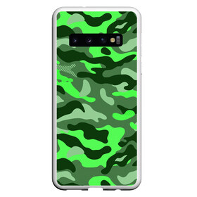 Чехол для Samsung Galaxy S10 с принтом CAMOUFLAGE GREEN в Тюмени, Силикон | Область печати: задняя сторона чехла, без боковых панелей | Тематика изображения на принте: camouflage | армия | военная форма | военный | вооружение | вооруженные силы | защита | защитный цвет | зеленый | камуфляж | маскировка | солдат | униформа | форма