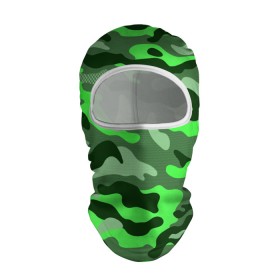 Балаклава 3D с принтом CAMOUFLAGE GREEN в Тюмени, 100% полиэстер, ткань с особыми свойствами — Activecool | плотность 150–180 г/м2; хорошо тянется, но при этом сохраняет форму. Закрывает шею, вокруг отверстия для глаз кайма. Единый размер | camouflage | армия | военная форма | военный | вооружение | вооруженные силы | защита | защитный цвет | зеленый | камуфляж | маскировка | солдат | униформа | форма