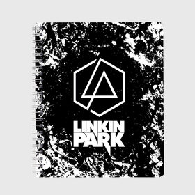 Тетрадь с принтом LINKIN PARK [2] в Тюмени, 100% бумага | 48 листов, плотность листов — 60 г/м2, плотность картонной обложки — 250 г/м2. Листы скреплены сбоку удобной пружинной спиралью. Уголки страниц и обложки скругленные. Цвет линий — светло-серый
 | linkin | linkin park | music | park | rock | линкин | линкин парк | музыка | парк | рок