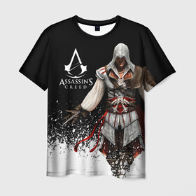 Мужская футболка 3D с принтом Assassin’s Creed  [04] в Тюмени, 100% полиэфир | прямой крой, круглый вырез горловины, длина до линии бедер | Тематика изображения на принте: ezio | game | ubisoft | ассасин крид | кредо ассасина | эцио