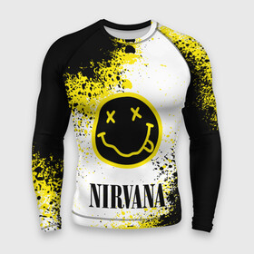 Мужской рашгард 3D с принтом NIRVANA в Тюмени,  |  | nirvana | nirvana smells like | rock | teen spirit | курт кобейн | нирвана | песни | рок.