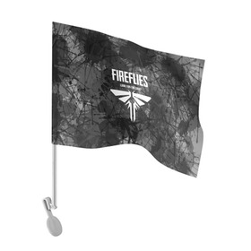Флаг для автомобиля с принтом THE LAST OF US в Тюмени, 100% полиэстер | Размер: 30*21 см | ellie | game | joel | naughty dog | the last of us | джоэл | одни из нас | элли