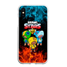 Чехол для iPhone XS Max матовый с принтом Brawl Stars Leon Trio в Тюмени, Силикон | Область печати: задняя сторона чехла, без боковых панелей | Тематика изображения на принте: 3 леона | brawl stars | brawl stars leon | leon | leon green | leon sally | leon shark | бравл старс | леон | леон акула | леон огонь | леон салли | леон старс | леоны