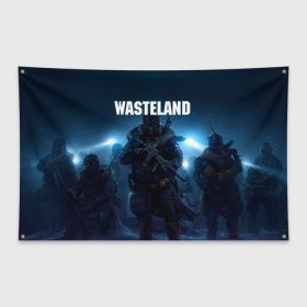 Флаг-баннер с принтом Wasteland 3 в Тюмени, 100% полиэстер | размер 67 х 109 см, плотность ткани — 95 г/м2; по краям флага есть четыре люверса для крепления | game wasteland 3 | post apocalyptic | wasteland | wasteland 2 | wasteland 3 | вастеленд | вестерленд | вестленд | вэстелэнд | игра wasteland | постапакалипсис | пустошь | ядерная зима