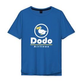 Мужская футболка хлопок Oversize с принтом Dodo Airlines в Тюмени, 100% хлопок | свободный крой, круглый ворот, “спинка” длиннее передней части | animal crossing | dodo airlines | new horizons | авиаперевозчик | вымышленная компания | доставка | мем | мемы | почта | самолёты | транспорт
