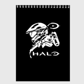 Скетчбук с принтом HALO в Тюмени, 100% бумага
 | 48 листов, плотность листов — 100 г/м2, плотность картонной обложки — 250 г/м2. Листы скреплены сверху удобной пружинной спиралью | combat evolved | halo | halo 2 | игра | ковенант | мастер чиф | стрелялка | хало | хало 2 | шутер | элит арбитр