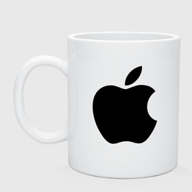 Кружка керамическая с принтом Apple в Тюмени, керамика | объем — 330 мл, диаметр — 80 мм. Принт наносится на бока кружки, можно сделать два разных изображения | apple | техника | яблоко