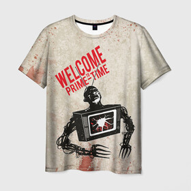 Мужская футболка 3D с принтом Welcome To Prime-Time в Тюмени, 100% полиэфир | прямой крой, круглый вырез горловины, длина до линии бедер | a nightmare on elm street | freddy krueger | vdzabma | фредди крюгер