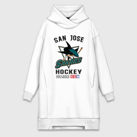 Платье-худи хлопок с принтом SAN JOSE SHARKS в Тюмени,  |  | hockey | nhl | san jose | sharks | sport | usa | акулы | надпись | нхл | сан хосе | символы | сообщение | спорт | сша | текст | фраза | хоккей | цитаты | шайбу