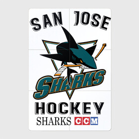 Магнитный плакат 2Х3 с принтом SAN JOSE SHARKS в Тюмени, Полимерный материал с магнитным слоем | 6 деталей размером 9*9 см | hockey | nhl | san jose | sharks | sport | usa | акулы | надпись | нхл | сан хосе | символы | сообщение | спорт | сша | текст | фраза | хоккей | цитаты | шайбу