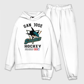 Мужской костюм хлопок OVERSIZE с принтом SAN JOSE SHARKS в Тюмени,  |  | hockey | nhl | san jose | sharks | sport | usa | акулы | надпись | нхл | сан хосе | символы | сообщение | спорт | сша | текст | фраза | хоккей | цитаты | шайбу