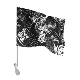 Флаг для автомобиля с принтом Shik в Тюмени, 100% полиэстер | Размер: 30*21 см | black | car | germany | mercedes | mercedes benz | prestige | shik | автомобиль | германия | престиж | черный | шик