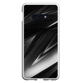 Чехол для Samsung S10E с принтом GEOMETRY STRIPES BLACK & WHITE в Тюмени, Силикон | Область печати: задняя сторона чехла, без боковых панелей | abstraction | geometry | hexagon | stripes | text | texture | абстракция | геометрия | красный | линии | неон | неоновый | полосы | соты | текстура | фигуры | черный