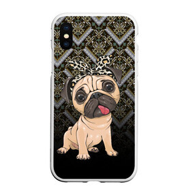 Чехол для iPhone XS Max матовый с принтом милый мопс в Тюмени, Силикон | Область печати: задняя сторона чехла, без боковых панелей | versace | арт | версаче | гламурный | животные | золото | картинка | леопард | милый | мода | мопс | мопсиха | пес | песик | рисунок | собака
