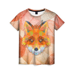 Женская футболка 3D с принтом Fox в Тюмени, 100% полиэфир ( синтетическое хлопкоподобное полотно) | прямой крой, круглый вырез горловины, длина до линии бедер | art | fox | арт | графика | лисы | минимализм | рисунок