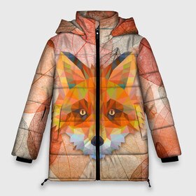 Женская зимняя куртка 3D с принтом Fox в Тюмени, верх — 100% полиэстер; подкладка — 100% полиэстер; утеплитель — 100% полиэстер | длина ниже бедра, силуэт Оверсайз. Есть воротник-стойка, отстегивающийся капюшон и ветрозащитная планка. 

Боковые карманы с листочкой на кнопках и внутренний карман на молнии | art | fox | арт | графика | лисы | минимализм | рисунок