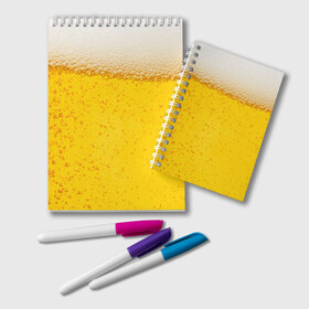 Блокнот с принтом Пиво в Тюмени, 100% бумага | 48 листов, плотность листов — 60 г/м2, плотность картонной обложки — 250 г/м2. Листы скреплены удобной пружинной спиралью. Цвет линий — светло-серый
 | пенное | хмельное